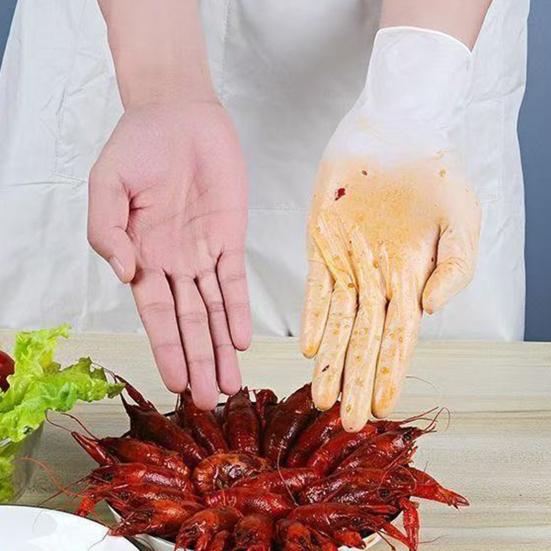 50 шт. Одноразовые нитриловые перчатки Без пудры Латексные Рабочие перчатки Эластичные Устойчивые к проколам Защитные Безопасность