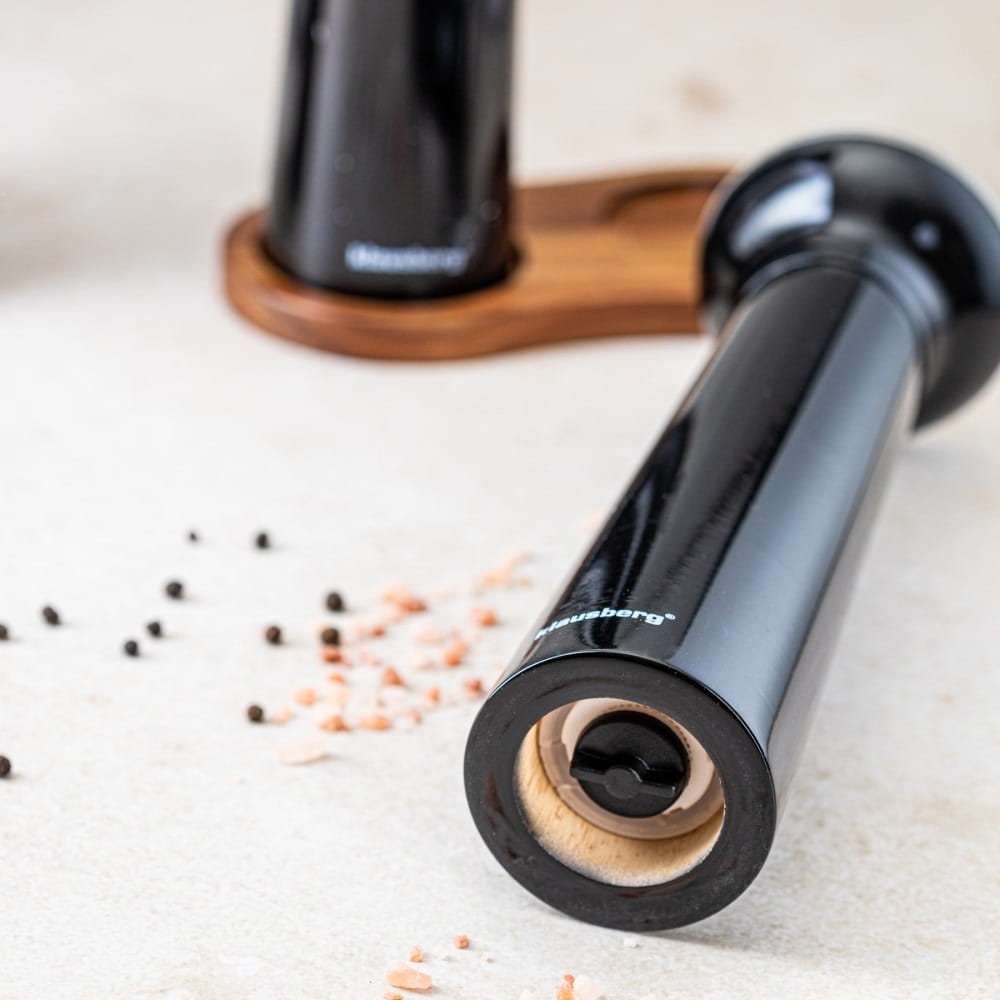 Set of pepper and salt spice mills KLAUSBERG KB-7705 black salt shaker grinder