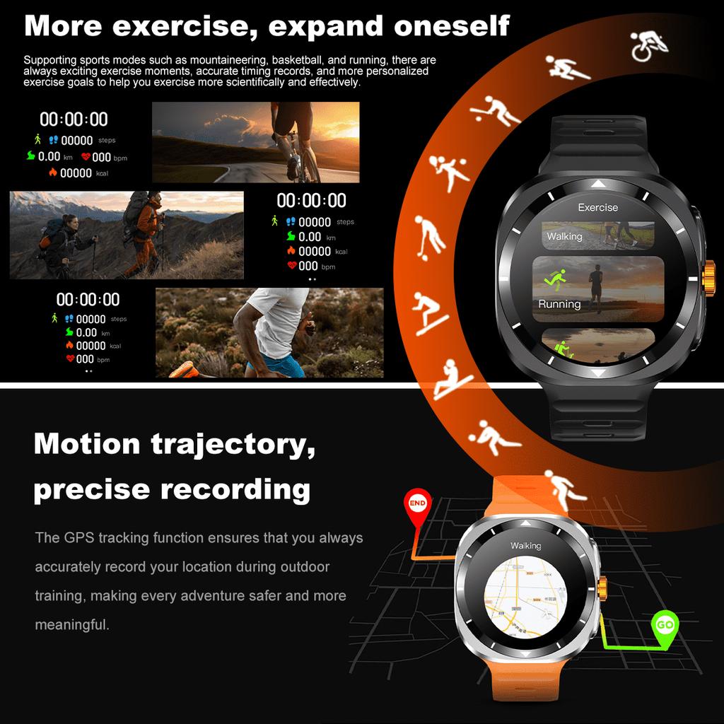 2024 Новые NFC-часы F7 Ultra Bluetooth Call Smart Watch Мужские AMOLED-экраны Многофункциональные спортивные фитнес-трекеры Женские умные часы для здоровья