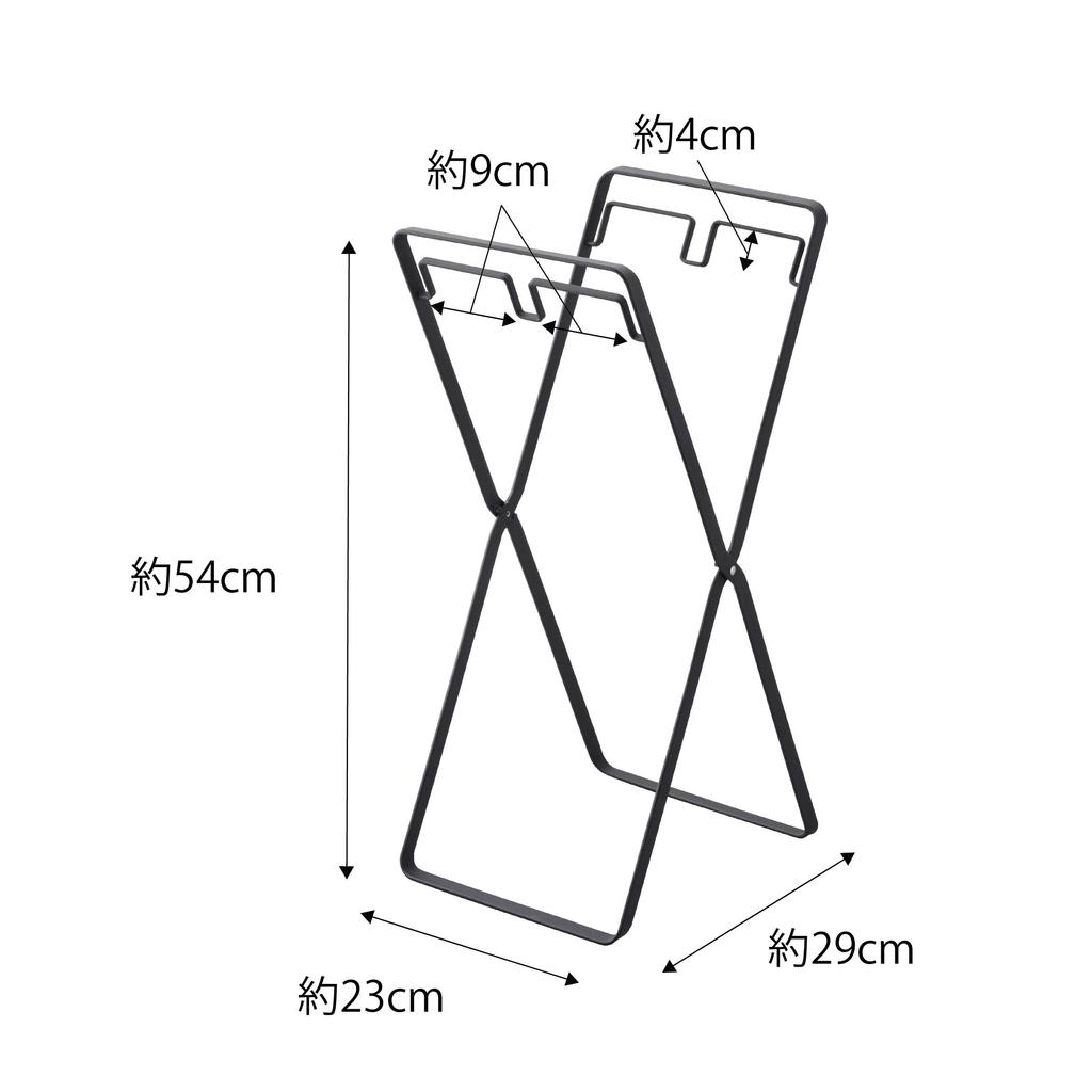 Пластиковые пакеты Yamazaki Jitsugyo 5713, 2 ряда, 30 л, стойка для мусорных мешков, черная, ширина 23 см, глубина 29 см, высота 54 см, стойка для пластиковых пакетов для сортировки мусора 5713 и прибл.. (Когда