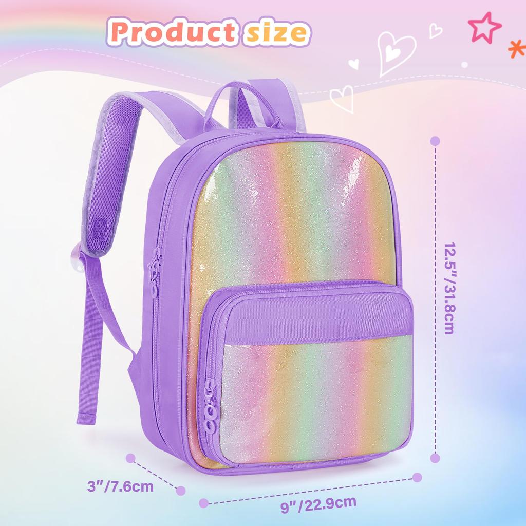 LoDrid Barbie Storage Bag, Perfect for 12-inch Barbie Dolls, Doll Storage Bag, Doll Backpack, Easy To Carry (Purple)