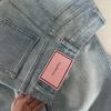 High Street Celebrity Pink Label Kichkina, nok shaklidagi ayollar uchun keng oyoqli, yuqori belli jinslar