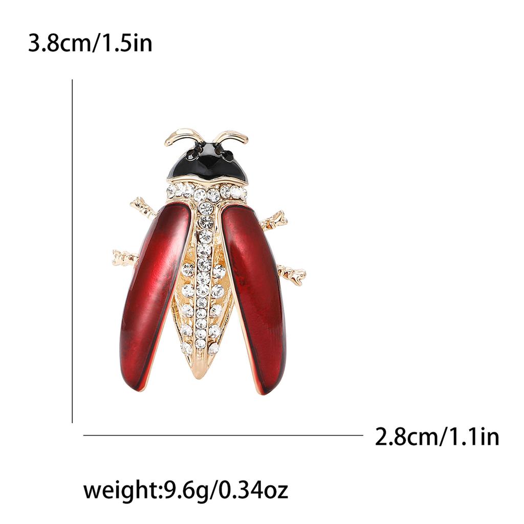 Модная универсальная брошь в виде божьей коровки из эмали из сплава, индивидуальная креативная брошь для мужского и женского костюма, кардиган, украшение для корсажа