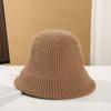 Autumn Winter Women's Hats with Sweet Temperament Water Bucket Hats Korean Fashion Knitted Yarn Basin Hats In Stock