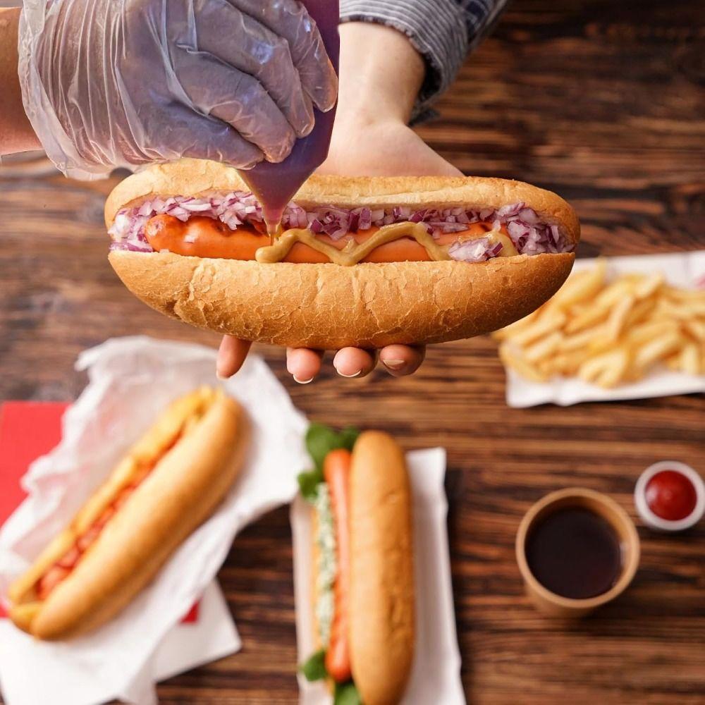 Hanging Design Sauce Squeezer Plastic Sauce Dispenser Enduring Salad Dressing Bottle For Hamburger