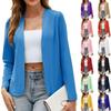Женский повседневный модный однотонный кардиган с длинными рукавами, пиджак, костюм-кардиган
