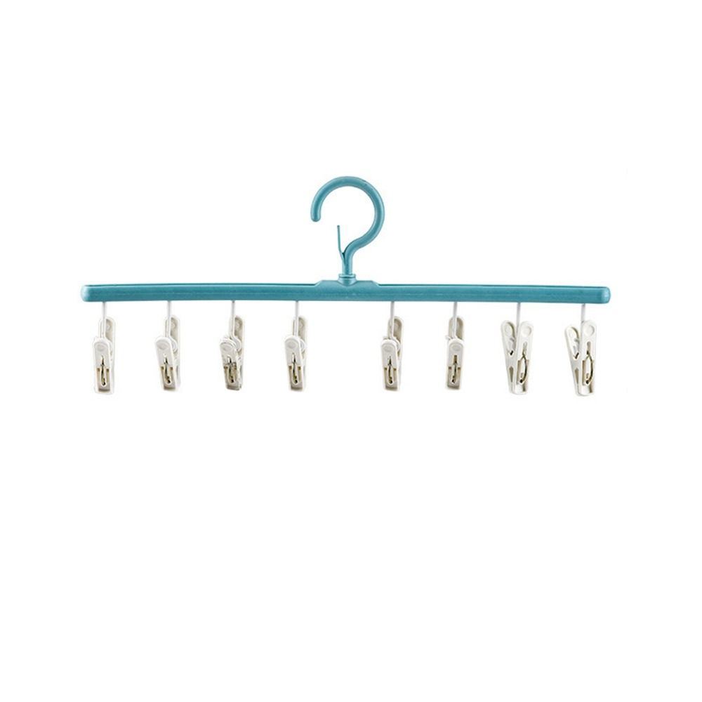 Пластиковая вешалка для сушки одежды с 8 зажимами, ветрозащитная, бесшовная, нескользящая, держатель для нижнего белья и носков, общежитие