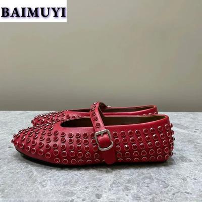 Мода Кристалл Роскошные туфли Мэри Джейн Женские балетки Ковбойские повседневные кроссовки Бренд Дизайнер Осень 2024 Тенденция Женщина Кожа Zapatos Mujer