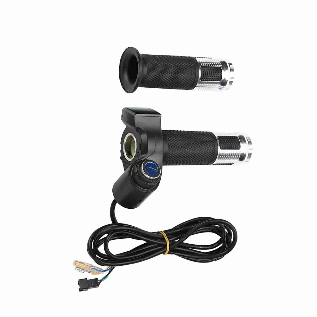 5-проводной светодиодный дисплей напряжения поворотный дроссель универсальный для 12-99 В электроскутера(Серебряный)