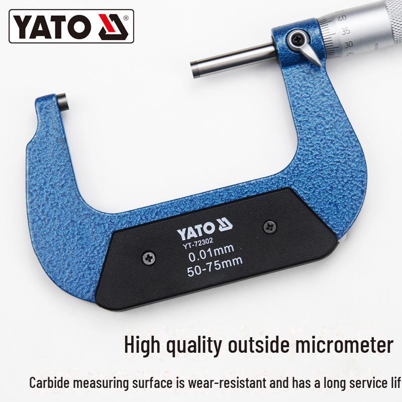 YATO Высокоточный внешний микрометр спиральный глубиномер