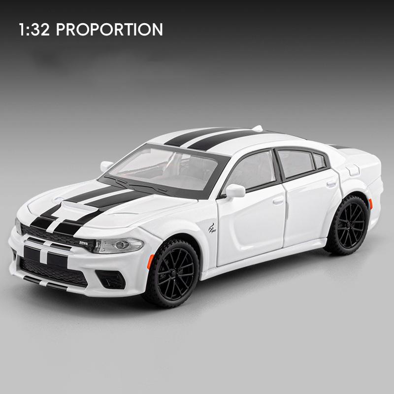 1/32 DODGE Charger SRT Hellcat Alloy Sports Car Model Diecast Toy Muscle Vehicles Car Model Simulation Sound and Light Kids Gift