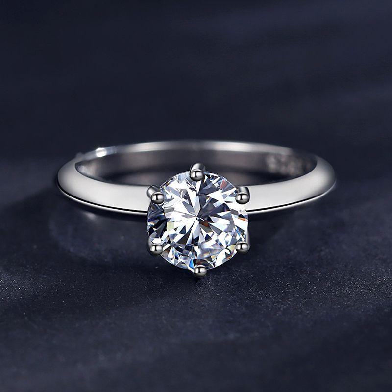 Tancise Classic стерлингового серебра 925 пробы кольцо с цирконом женские ювелирные изделия свадебное обещание вечерние подарок