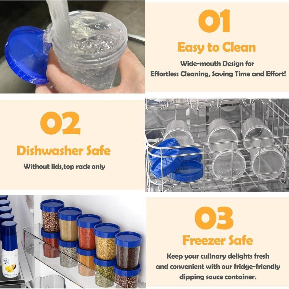 10 шт. портативные прозрачные пластиковые весы-чашки 120 мл/40 унций герметичные контейнеры для приправ туризм