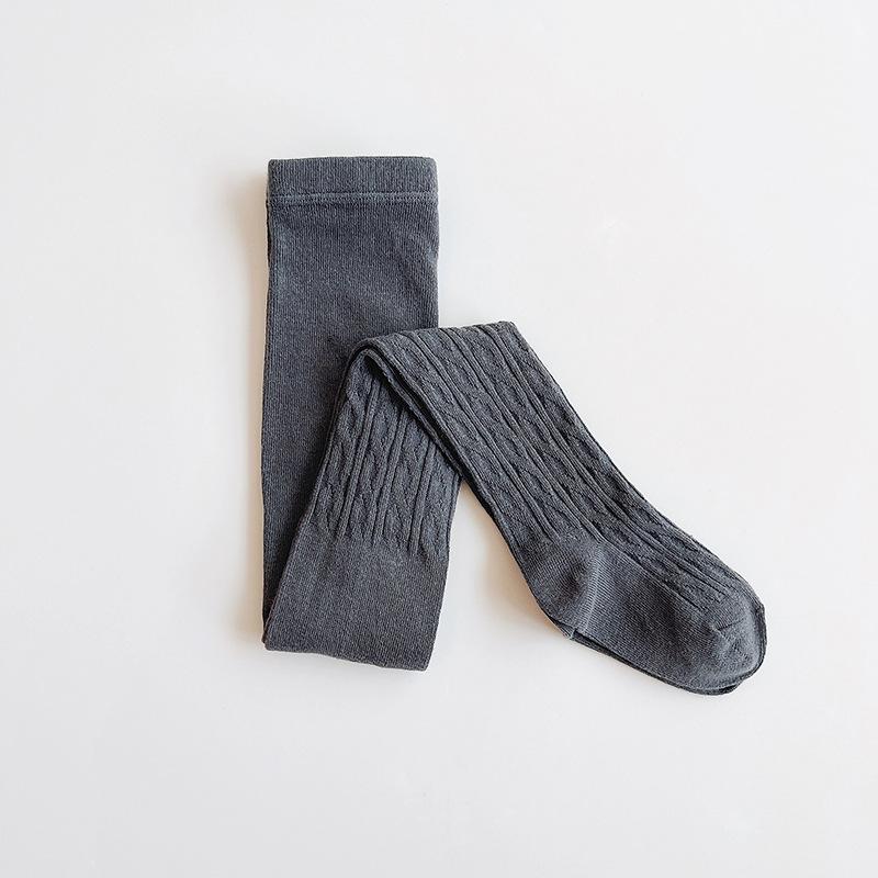 Детские колготки Весна и Осень Новые Однотонные с Узором «Косичка» Леггинсы для Девочек