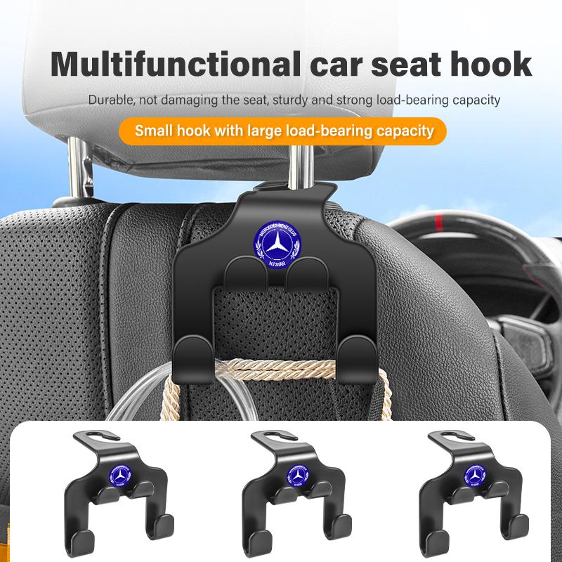 Double Head Hook Car Rear Seat Hanging Storage Holder For Mercedes Benz W211 W124 W176 W177 C180 C200 C260 C300 GLC CLE CLA CLNOP1
