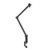Alterzone Black Microphone Stand for Condenser Microphones with Extendable Desk Arm for Live Commentary, Streaming, Recording, Karaoke, and Live Broad