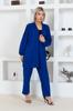 Женский стильный креповый костюм большого размера под верхнюю одежду больших размеров с курткой и брюками