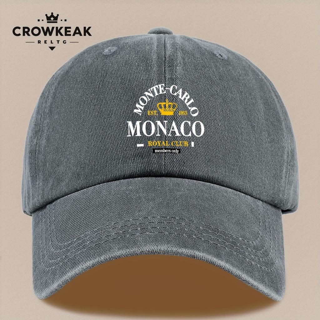 Кепка-бейсболка Винтажная Королевского Клуба Монако Регулируемая Snapback Легкая Унисекс Шляпа для Рыбалки на Открытом Воздухе Пляжа Барбекю