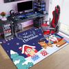 Merry Christmas Greetings Santa Claus Reindeer Carpet Printing Suitable For All Seasons Room Art Dormitory Decoration