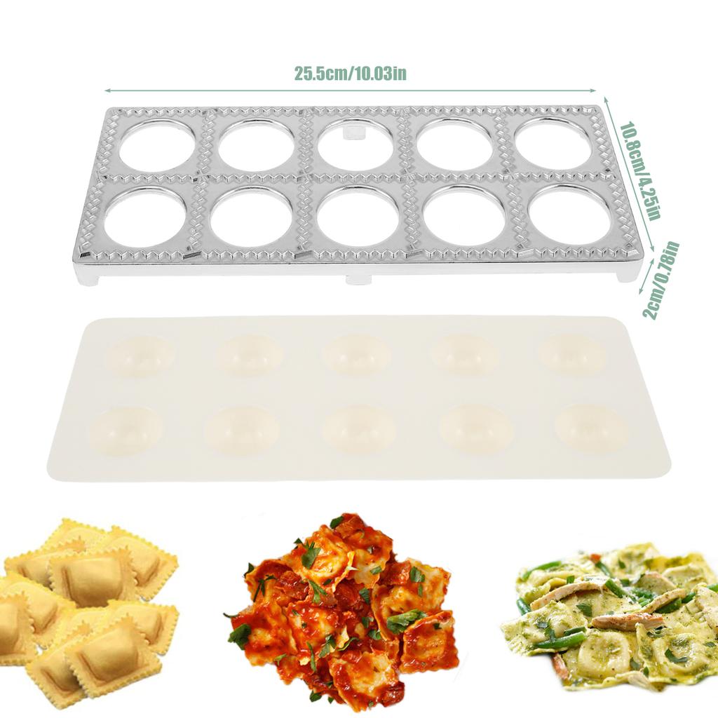 10/12 Отверстий Форма для приготовления равиоли Итальянские пельмени Пресс-форма Кухонный гаджет Инструмент для прессования и нарезки пасты Рождественские праздничные сезонные подарки для приготовления пищи