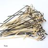 100pcs Household Kitchen & Bar Party Decoration Stick Cocktail Picks Bamboo Knot Skewers Fruit Forks