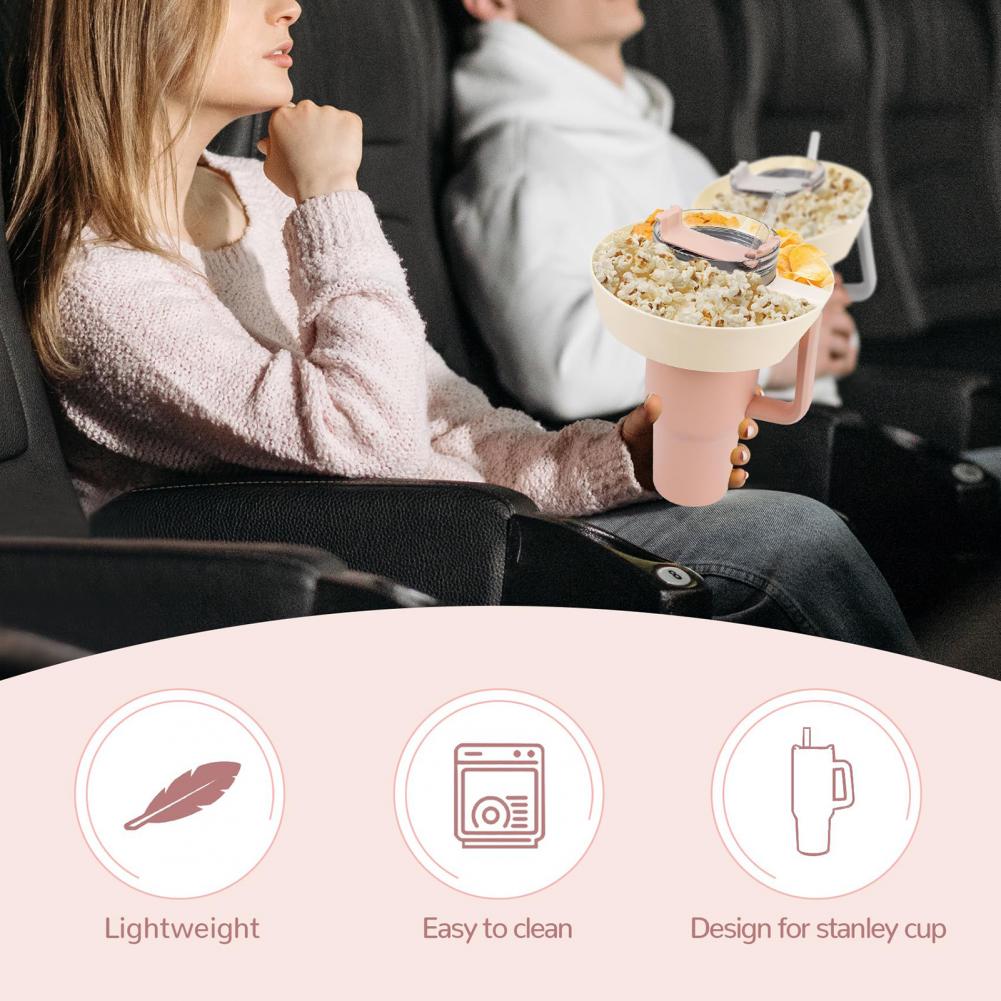 Compartment Plate For Food 2 In 1 Reusable Hollow Food Tray Snack Bowl Put On Beverage Cup Take Out To Go Outdoor Activity Picnic Stadium