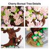 Mini Plant Bonsai Building Block Flower Plant Cherry Blossom Tree Potted Bouquet Model Bricks Home Decoration Toy For Kids Gifts
