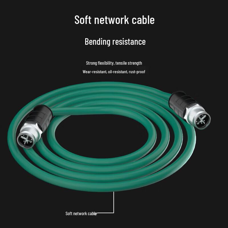 Baisende M12 to M12 8-Pin X-Coded Industrial Ethernet Cable