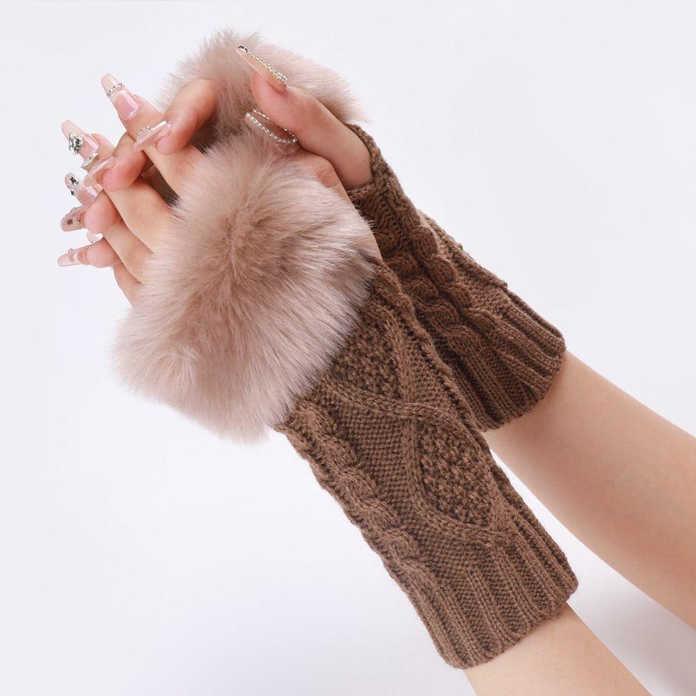 Зимние теплые рукавицы Twist, толстые теплые длинные варежки, перчатки без пальцев, женские перчатки, длинные вязаные перчатки