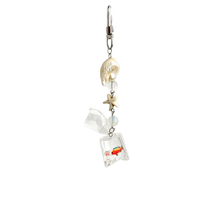 1Pc Plastic Fresh Tropical Fish Cartoon Cute Shell Pendant Holiday Gifts Package Hanging Natural Shells Wind Chimes