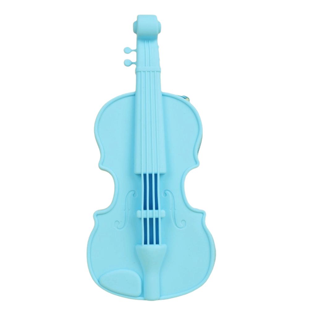Cute Design Musical Note Cutouts Lightweight Silicone Pen Box Gift Music Lovers Daily Storage
