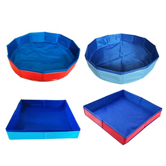 Складная песочница из ПВХ, квадратный бассейн для игр с песком для детей, портативная пляжная игрушка, ванна для домашних животных, усиленное основание, многоразовый набор для игр с песком
