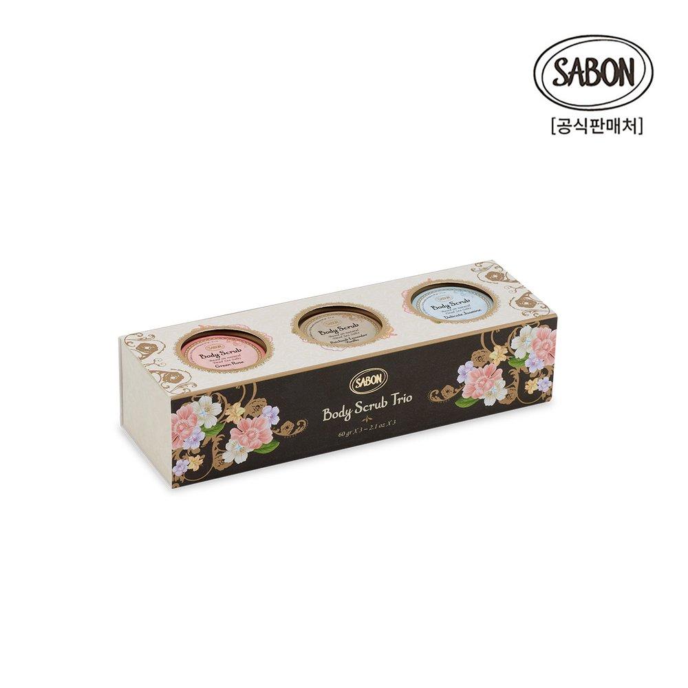 Sabon Body Scrub 3-piece Kit (Jasmine, Green Rose, Patchouli Lavender Vanilla) 60gx3