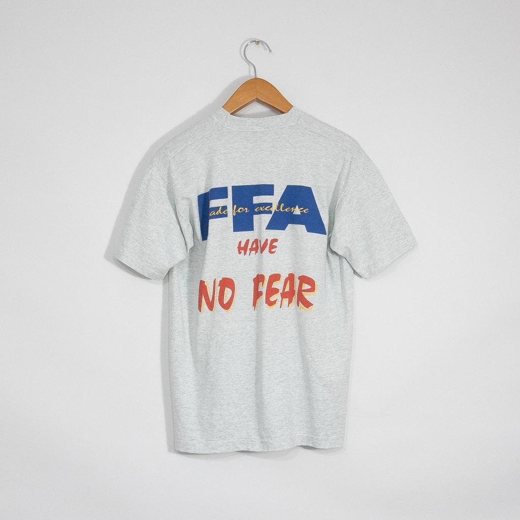 Vintage 90s FFA T Shirt Mens Large Single Stitch Distressed Future Farmers Gray