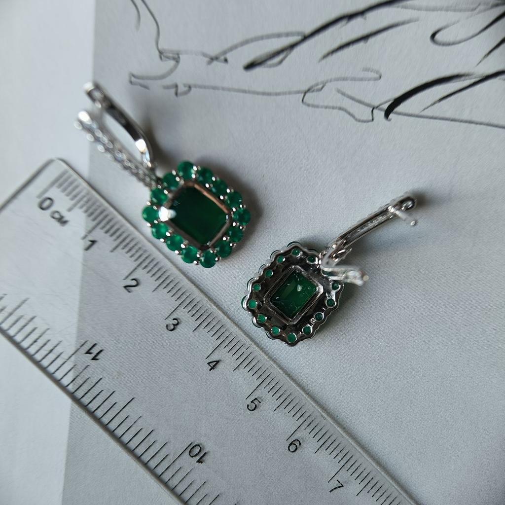 Серебряные серьги с натуральным агатом 7.73ct (2181811)