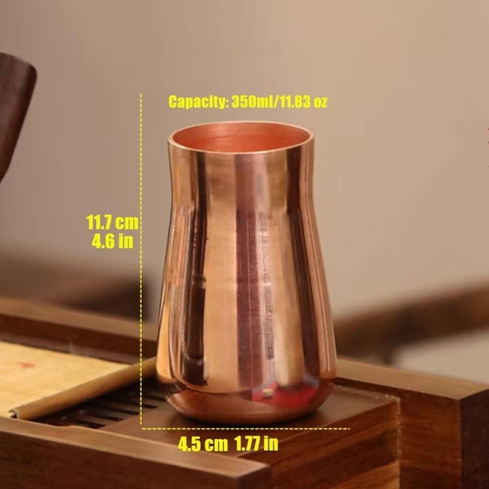 Thickened Beer Milk Mug Handcrafted Breakfast Cup Vintage Pure Copper Mug  Tableware Scene