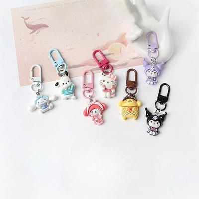 Милый Sanrio Hello Kitty Melody Kuromi Cinnamoroll Pochacco Брелок Подвеска на Сумку Мультяшные Шармы Украшение для Рюкзака Подарки