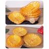 Plastic Imitation Rattan Basket Round Fruit Basket New Food Plate  Breakfast Cake Snack
