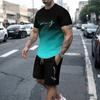 3D Printed Men's Set Summer Everyday Street Men's Short-sleeved T-shirt And Shorts Set Outdoor Beach Short Urban Fashion T-shirt