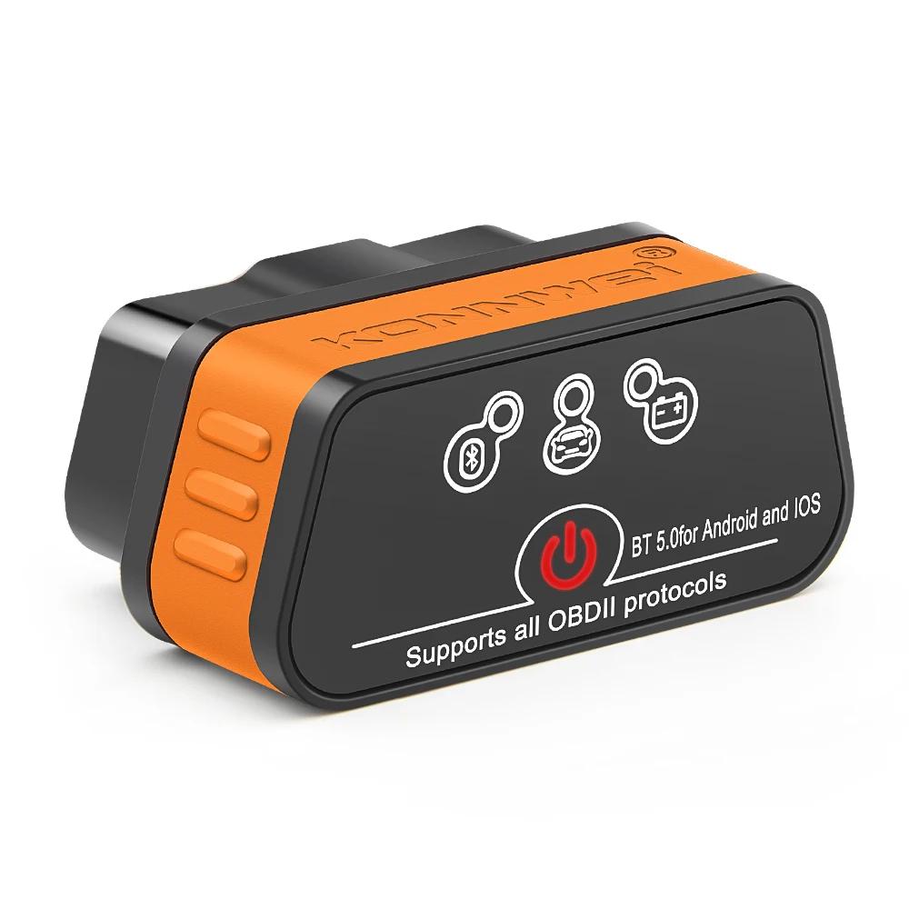 KONNWEI KW901 ELM327 V1.5 Bluetooth5.0 Автомобильный OBD2 Сканер Android/IOS Диагностический Инструмент для Автомобиля Считыватель Кодов pk Vgate ICAR2