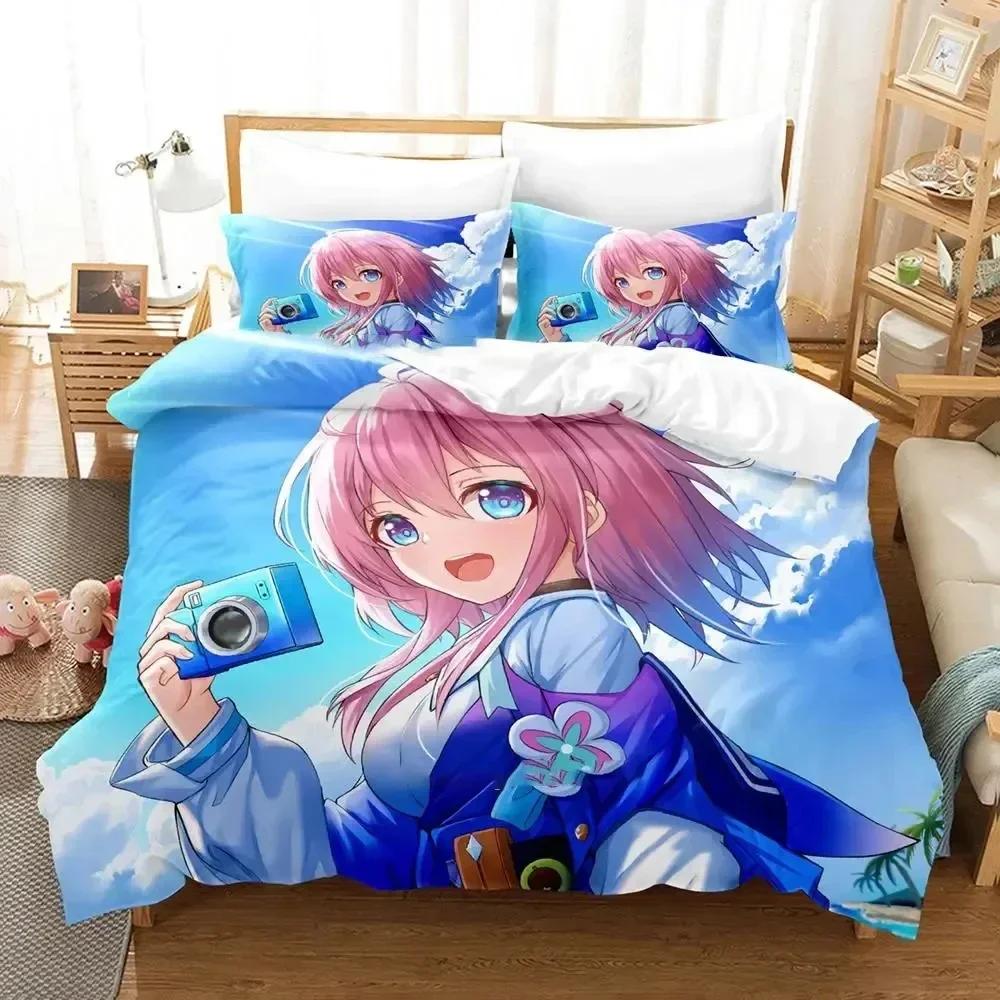 Аниме Игра Honkai Star Rail Постельное белье Пододеяльник Постельный комплект Одеяло Наволочка Одеяло King Queen Size Постельное белье для мальчиков и взрослых