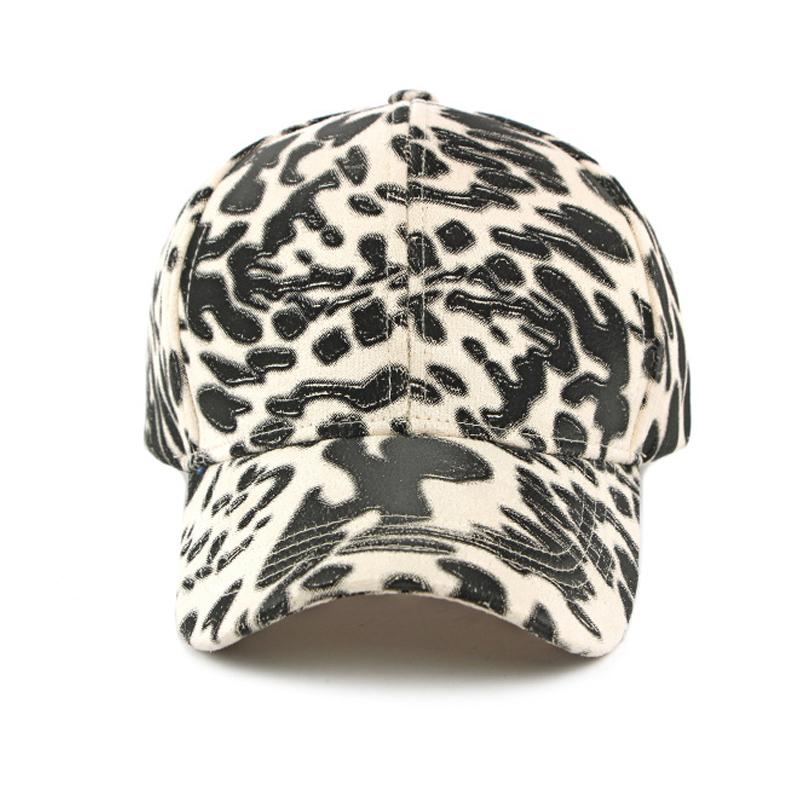 Мужская Женская Осенняя Зимняя Бейсболка с Жестким Козырьком Защита от Солнца на Открытом Воздухе Кепка-Козырек Кепка с Леопардовым Принтом