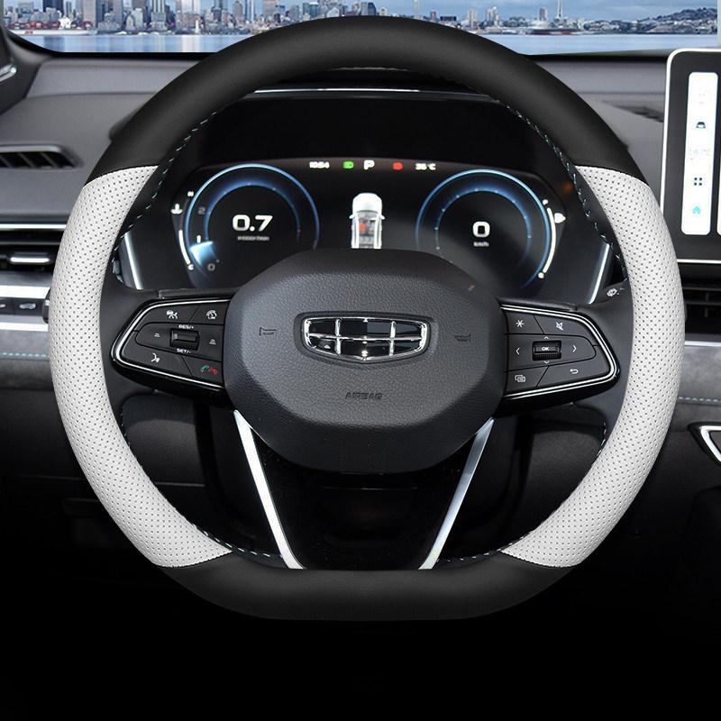 Чехол на руль Geely Xingyue L, Xingrui, Binrui, Bin Yue Cool, Chocolate Icon, Ультратонкий, Натуральная кожа