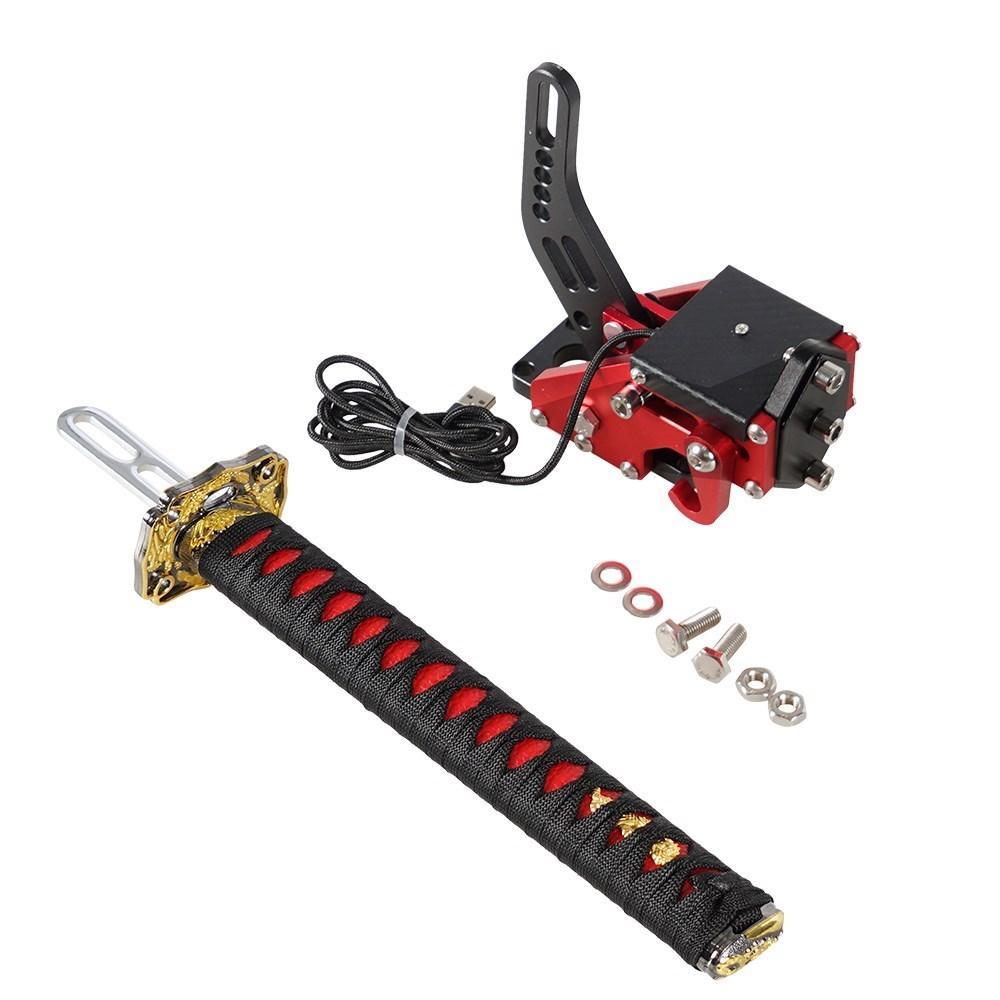 Катана ручной тормоз 15/26 см квадратная пластина самурайский меч ПК SIM имитация гоночной игры для G25/27/29 T300 T500 без зажима