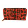 Used 12564 Zippy Wallet M60450 7940 Yayoi Kusama Brown Red Old Model Monogram Pumpkin Dot Rouge Unisex from Japan