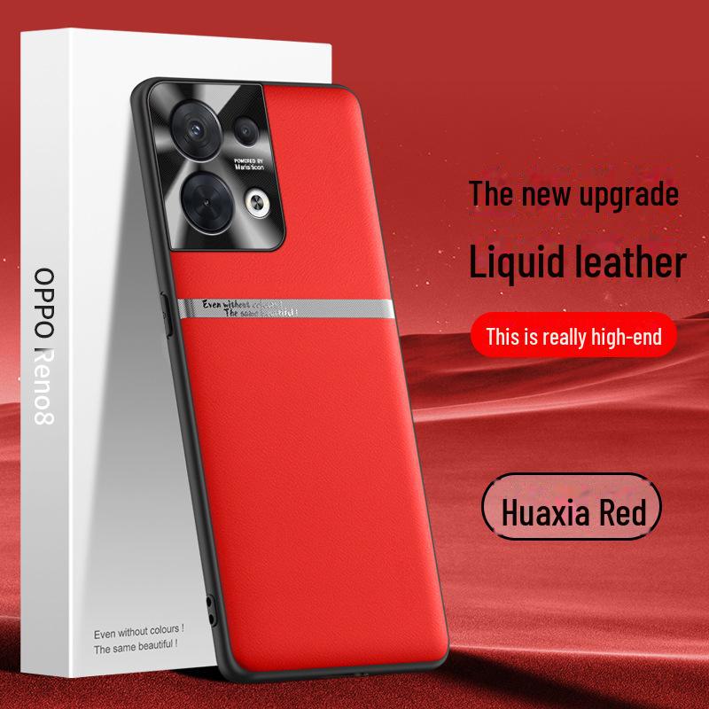 Чехол Liquid Leather с защитой от падений и загрязнений для OPPO Reno 8