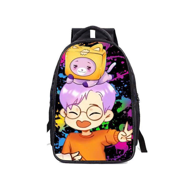 Lankybox Cartoon Lunch Bag Set 3 Piece Shoulder Backpack Package