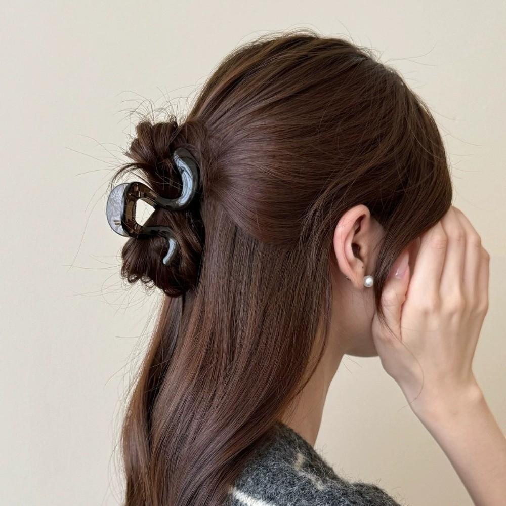 Matte Finish Shark Clip Large Ponytail Clip New Acrylic Hair Claw  Headwear Accessories
