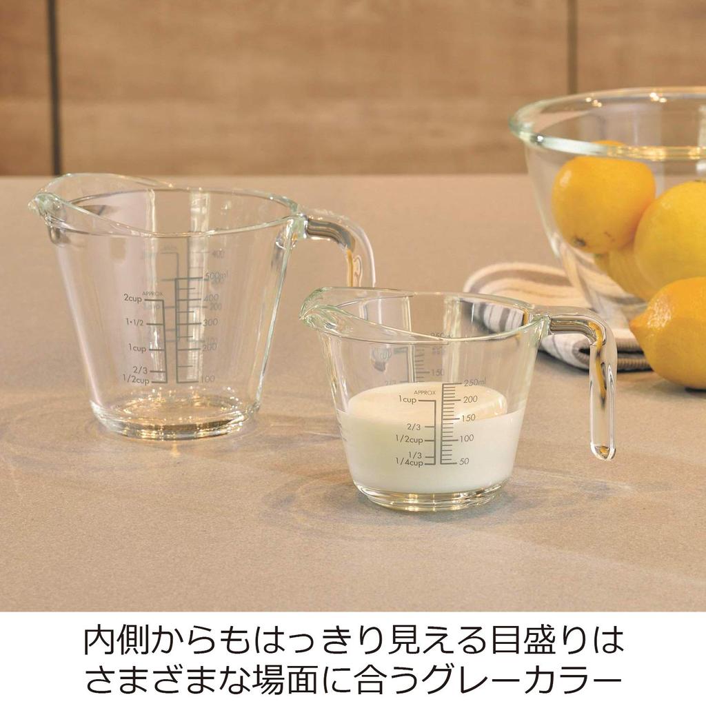 Hario Measuring Cup 250 Practical Capacity 250ml Gray Made In Japan MJP-250-GR
