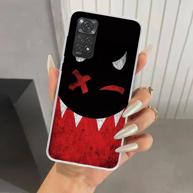Чехол для телефона с принтом Аниме Дьявол Плохой Парень для Xiaomi Redmi Note 15 14 14S 13 12S 12 Pro 11S 11 Plus 11T 11E 10S Мягкий Чехол Красный Redm